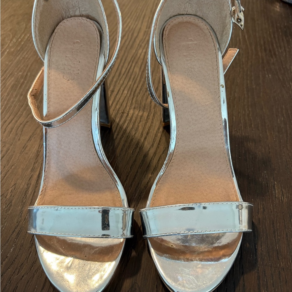 Charlotte Russe Silver Heels Elegant Design